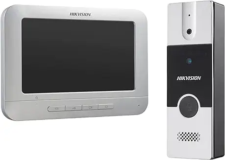 HIKVISION Analog Video Door Phone/Bell with 7" TFT LCD Screen Wired| 1080p Resolution | BuiltIn Mic & Loudspeaker| Noise E... HIKVISION Analog Video Door Phone/Bell with 7" TFT LCD